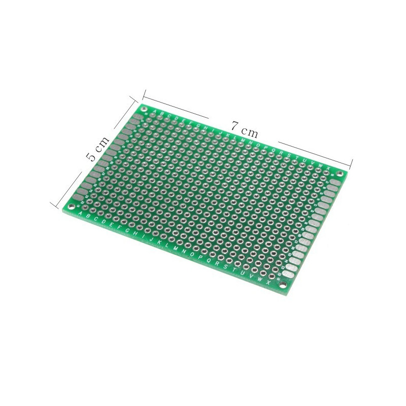 Dubbelzijdige printplaat 5x7cm met ruim 400 gaatjes